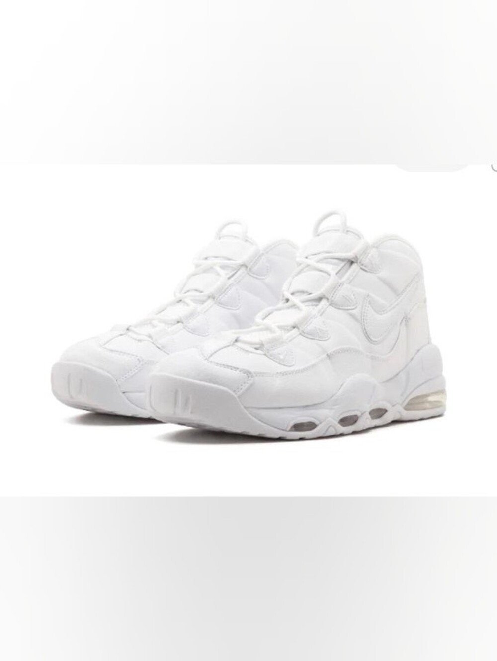 Nike Air Max Uptempo '95 "Triple White" High-Top Athletic Sneakers
